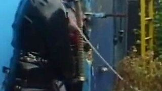 Pussy licking in gas mask humiliating