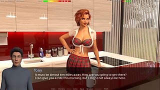Big boobs in a visual novel with a three-dimensional twist