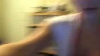 Nurse in Nylon Outfit Plays on Webcam