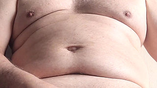 Exhibitionist masturbator stroking, cumming, and licking it up