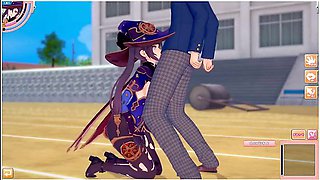 Erotic encounter with a spellbinding anime enchantress
