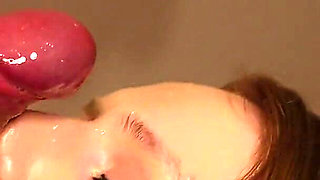 Close up Blowjob with Cum in Mouth