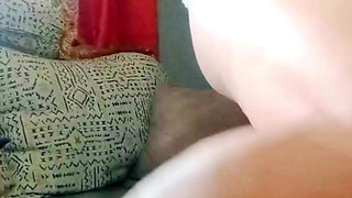 Mature MILF cleaning lady with huge dildo squirts alone