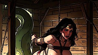 Wonderful Woman  SuperiorGirl are where Milk comes from in Spicy Toons: Super Milk Farm