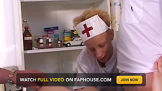 Doctor Toys Mature Patient While Nurse Sucks Him