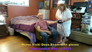 Nurse Vital Signs and Oral Exam with Gloves - Requested Video