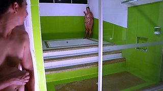 Oral sex fueled by hot showers and whispered threats