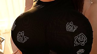 Close up cock jerking solo