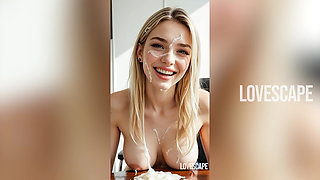 Hot Blonde Takes BBC and Several White Dicks in Wild Gangbang: Bukkake Facial