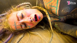 Sexy Alt Dreadhead Girl Rides a Big Cock with Her Ass