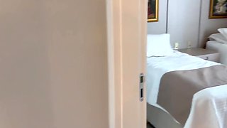 Fit Latina Milf reaches for stepson’s cock and wants to swallow