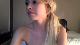 Curly Blonde Teen Records Solo Dildo Masturbation More at