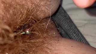 One Hair Heaven as a Single Pube Gets Caught Around My Clit Piercing