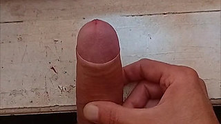 Uncut foreskin game and big cumshot