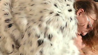 Rich Fur Domina Beats Skinny Loser at Chess Then Milks His Huge Cock Dry - CFNM Femdom Sex