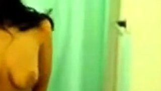 Natural Amateur Strips and Plays with Dildo on Webcam