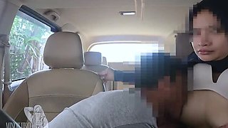Asian Hijab MILF Drinks Cum After Blowjob in Car to Boost Stamina