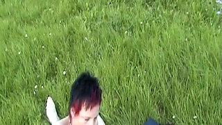 Insatiable Mature Cougar Drains Older Cock Outdoors