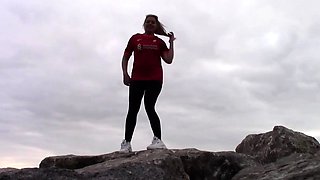 Blonde emo amateur solo masturbation