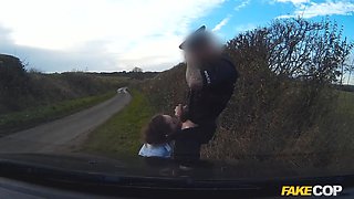 Whorey us milf in black fishnets banged by a uk policeman - faux cop