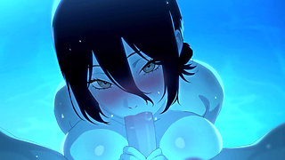 Bomb Girl Reze Teaches How to Swim.