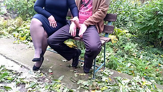 Sexy Curvy Stepmom Helped Me Cum in a Public Park