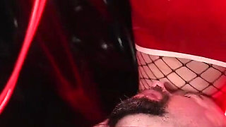 Rubber Nurse Facesitting Bound Patient