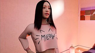 Beautiful trans, young sissy, 3d fuck
