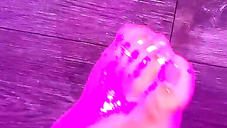 Oiled Orange Toes & Slippery Floor Worship