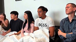 Movie Night Gets Ruined In The Best Way By A Hidden Wet Mouth