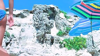 Energetic young nudist chicks secretly filmed having fun