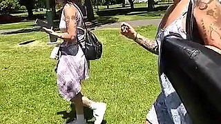 Two Aussie Sluts Picked up and Fucked in Bathroom