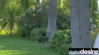 Glam Pornstar Madi Meadows Playing in the Garden by DigitalDesire