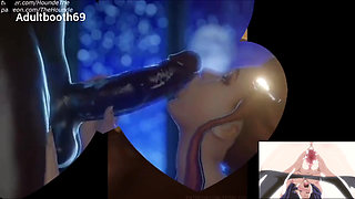 Yennefer's Dream Geralt watches while Yennefer fucks a big black cock