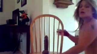 Milf Rides Dildo on Chair