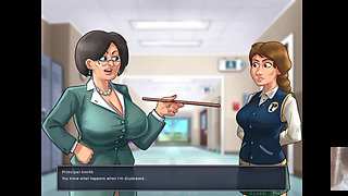 Big boobed slutty schoolgirl and I got stucked in the locker.