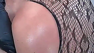 Oiled Glove Anal Fisting and Piss Inside