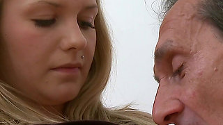 An Older Man Seduced and Fucked a Girl While Her Boyfriend Was Away for a While