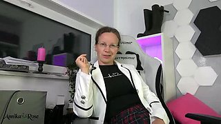 Femdom MILF in Glasses Humiliates Loser with Small Dick – Amateur HD