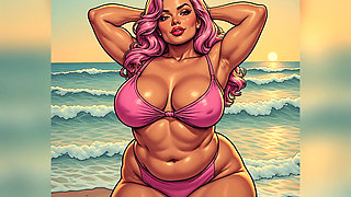 Tanned Beach Babes Ai Art