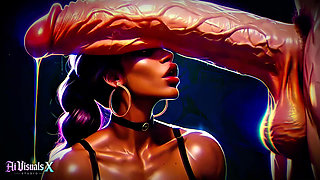 Big Boobs and Ass Ebony Goddesses - White Cock Worship Dark Asmr & Extreme Contrast (4k Ai Animated Porn)