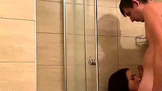 Sexy MILF's Orgasmic Shower After Beach Blowjob