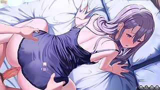 Dressed in sexy ebony lace pajamas to spark naughty dreams