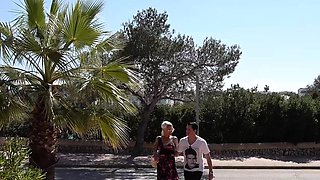 German tourist fucked publicly on the street in Mallorca