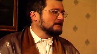 Old fat guy fucking young blonde teen