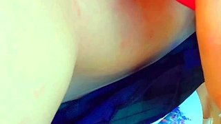 Blonde tight pussy babe solo toy fun in glamour masturbation