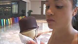 Beautiful babe pussy fucking cock sucking in the garden