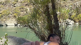 I Took Whoopsy for a Walk Along the River and Decided to Stop so I Could Play with His Cock While Laying in the Sun!