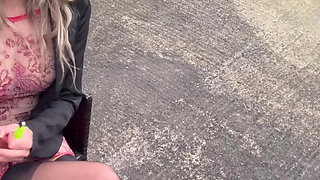 I suck you outside until you spit out your cum, Polly Gardel smokes, porn actress eats your cock!