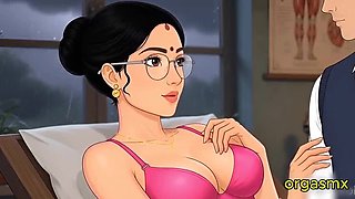 Desi Bhabhi Mature College Lecturer Gets Wet in Romantic Monsoon Rain - Hot Passion